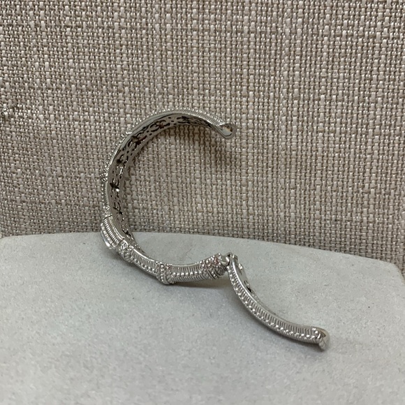 JUDITH RIPKA CZ & Sterling Silver Hinged Cuff Bracelet - Picture 4 of 6